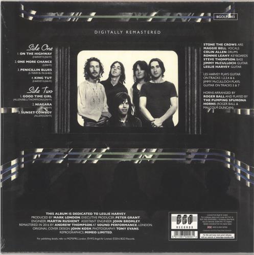 Stone The Crows Ontinuous Performance - Sealed UK vinyl LP